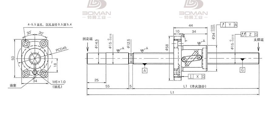 KURODA GG1505DS-BALR-1100A 黑田精工丝杆规格说明