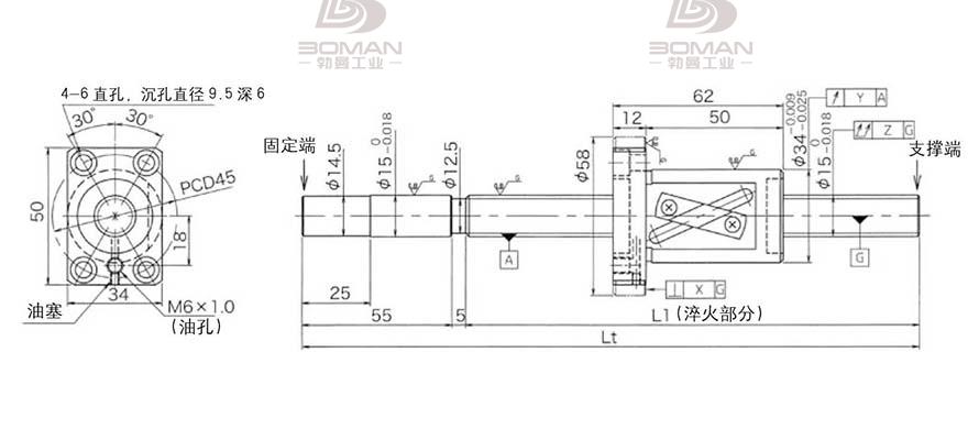 KURODA GG1520AS-BALR-0900A 黑田精工丝杆怎么安装的