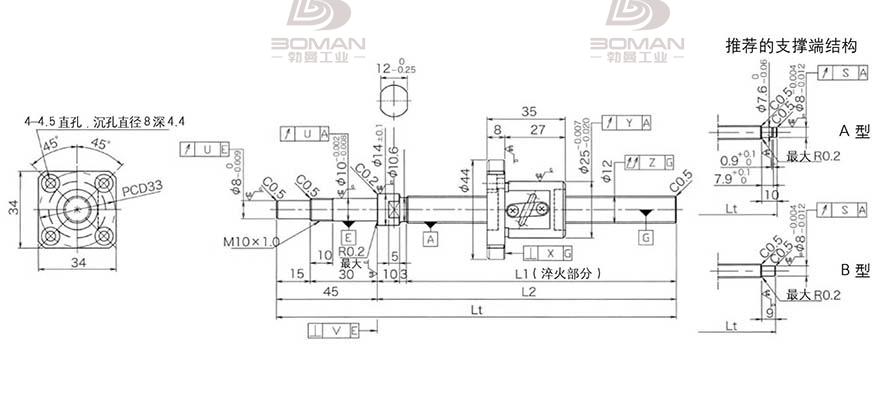 KURODA GP1202DS-AAPR-0300B-C3S 日本黑田精工丝杆如何