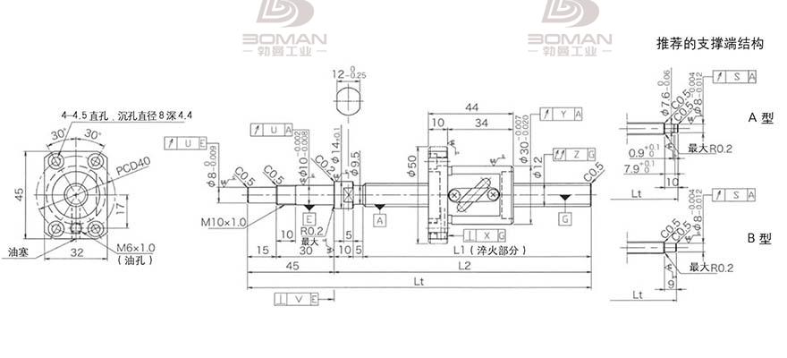 KURODA GP1205DS-BALR-0300B-C3S 黑田精工丝杆价格