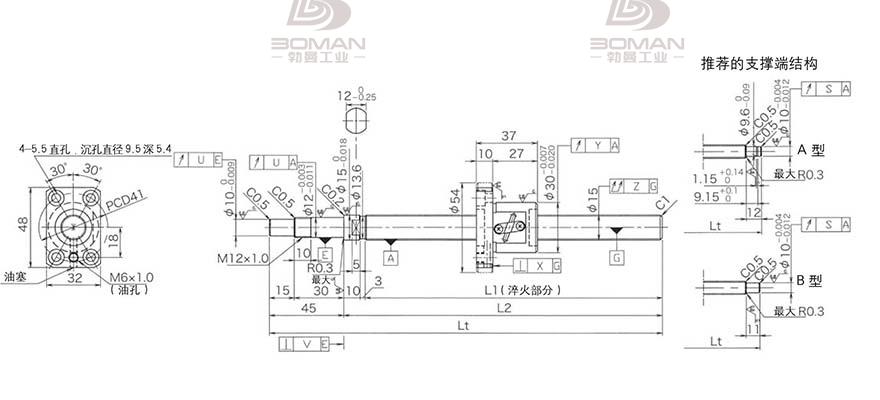 KURODA GP1502DS-BAPR-0600B-C3S 黑田精工滚珠丝杆滑台