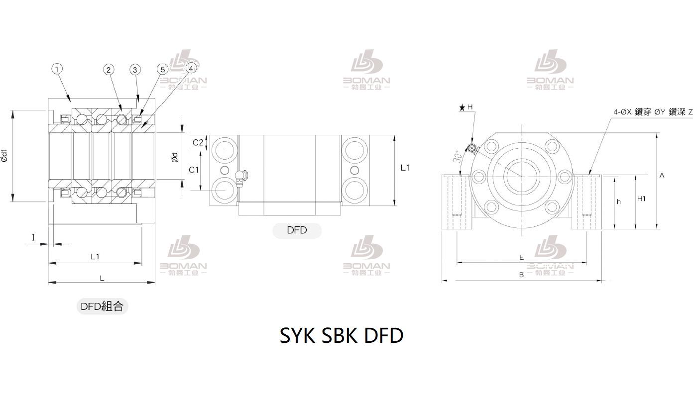 SYK MBA/12-B syk丝杆固定端和支撑端