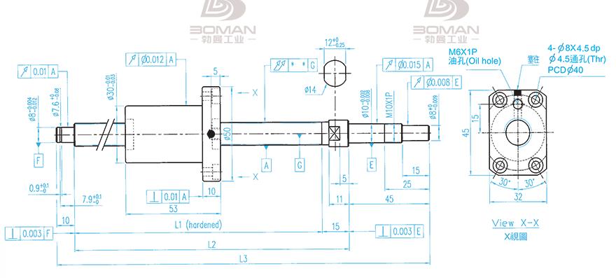 TBI XSVR01210B1DGC5-280-P1 丝杆TBI规格