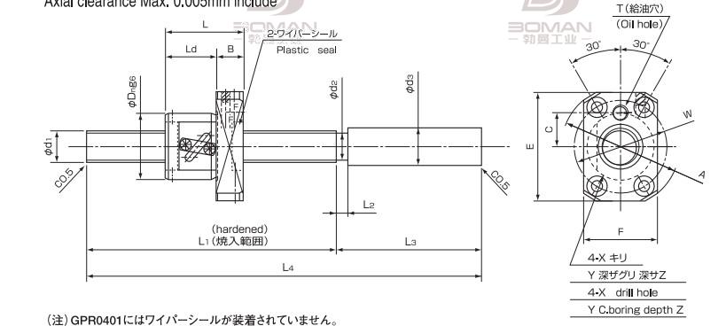ISSOKU GTR1005EC3T-390 issoku研磨滚珠丝杆